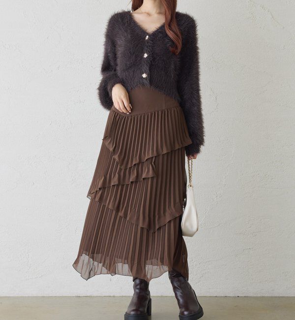  「milkyフェザーショートカーデ」|ニット・セーター|