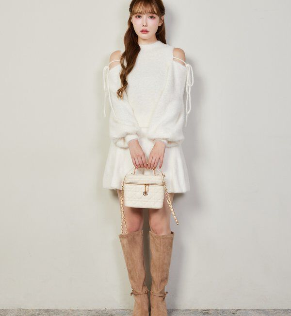  「2way肩あきシャギーニット」|ニット・セーター|