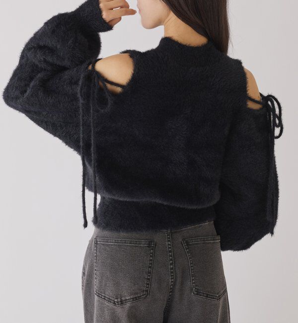  「2way肩あきシャギーニット」|ニット・セーター|