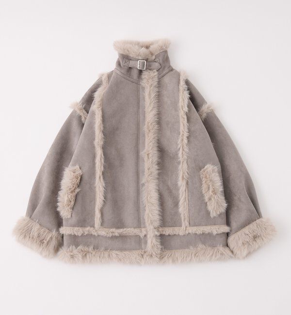  「フェイクムートンロングジャケット」|ダウンベスト・ベスト|