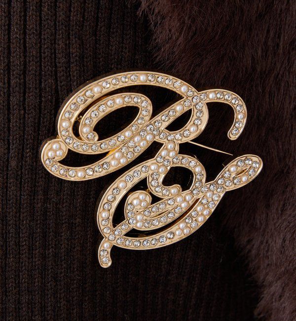  「ブローチ付きニットワンピース」|ワンピース|