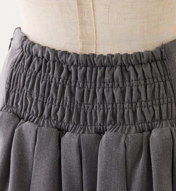  「金ボタンボックスプリーツミニスカート」|スカート|