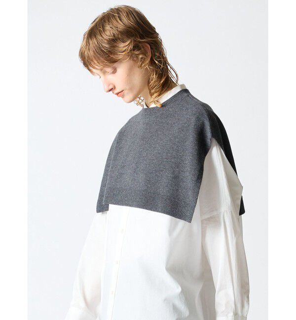 mizuiro ind「mizuiro ind ショートポンチョ」|ベスト・ジレ|