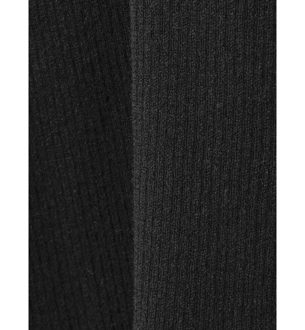 mizuiro ind「mizuiro ind ボタン付きリブハイネックプルオーバー」|ニット・セーター|