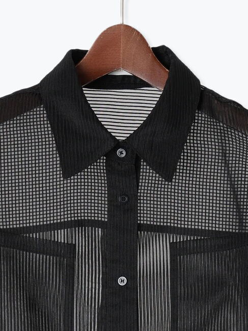 Te chichi「シアーコードストライプシャツジャケット」|その他|