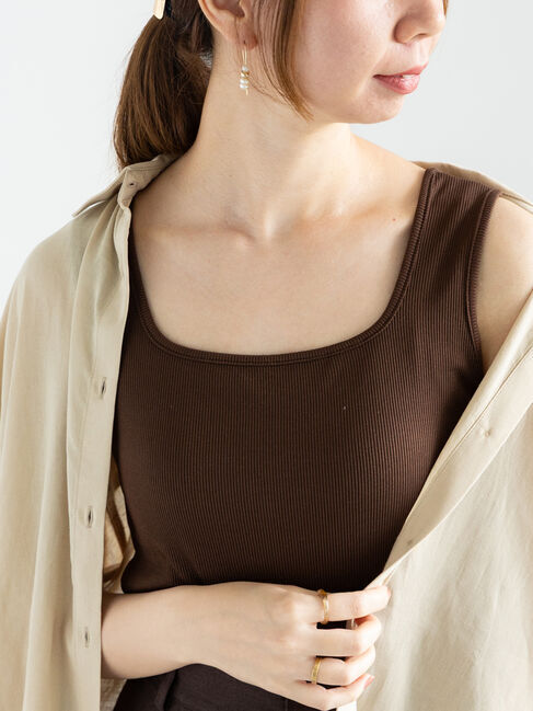 Te chichi「前後2WAYテレコタンクトップ」|タンクトップ|ブラウン