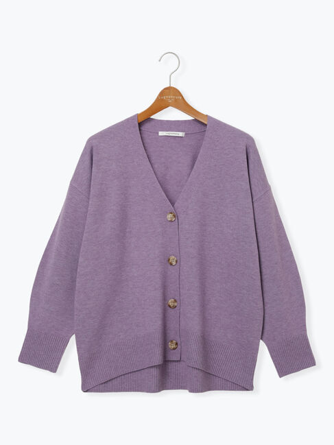 Lugnoncure「もちもちVネックリラックスカーディガン」|カーディガン|
