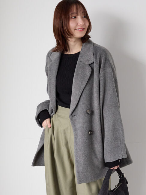 Te chichi TERRASSE「シャギーミドルコート」|その他|グレー