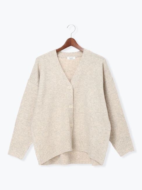 Te chichi TERRASSE「起毛ジャカードVネックニットカーディガン」|カーディガン|ベージュ