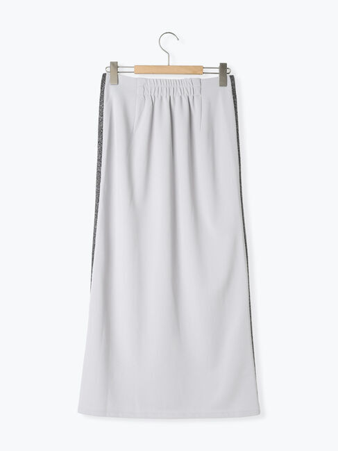 Samansa Mos2 blue「サイドラメラインスカート」|スカート|