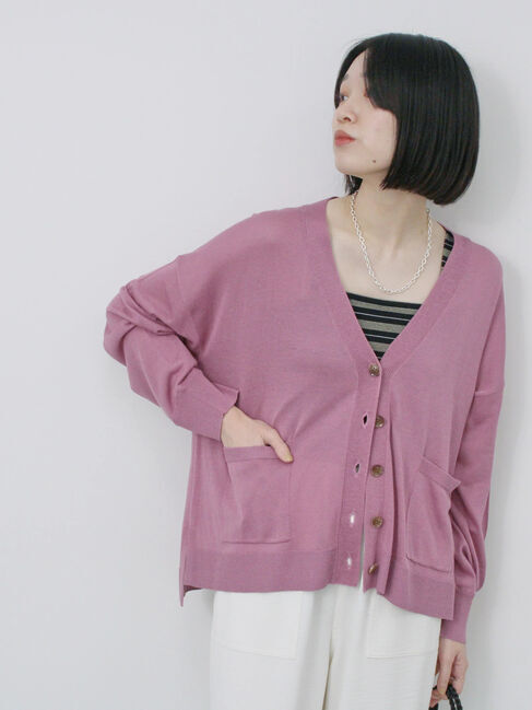 Samansa Mos2 blue「マルチボーダータンク」|Tシャツ・カットソー|