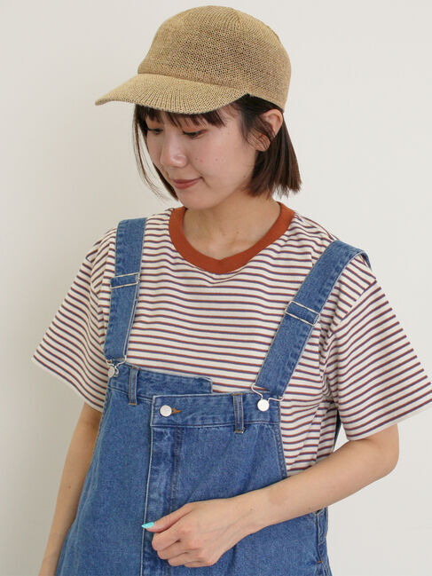 Samansa Mos2「カス残しマルチボーダーTシャツ」|Tシャツ・カットソー|