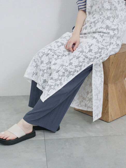 Samansa Mos2 blue「メッシュレースキャミワンピース」|ワンピース|