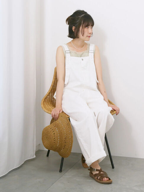 Samansa Mos2 blue「前後2way幅広レースタンク」|Tシャツ・カットソー|