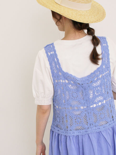Samansa Mos2「【S/Mサイズ】かぎ針編み風ビスチェワンピース」|ワンピース|