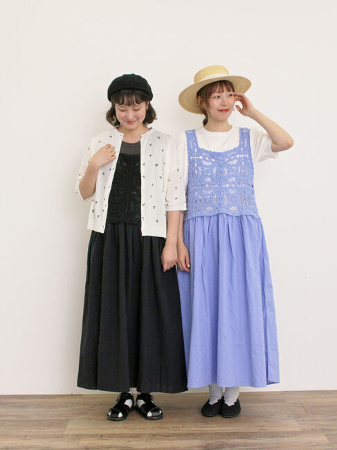 Samansa Mos2「【S/Mサイズ】かぎ針編み風ビスチェワンピース」|ワンピース|