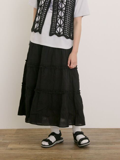 Samansa Mos2「フリルティアードスカート」|スカート|