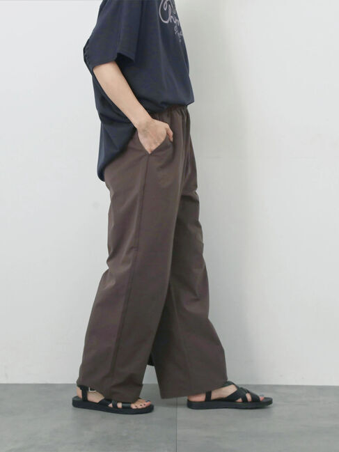 Samansa Mos2 blue「ハイウエストワイドイージーパンツ」|その他|