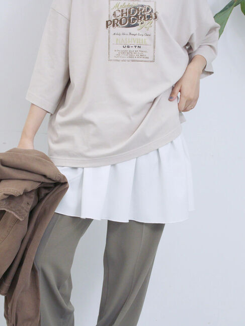 Samansa Mos2 blue「ペプラムロングタンクトップ」|Tシャツ・カットソー|ホワイト