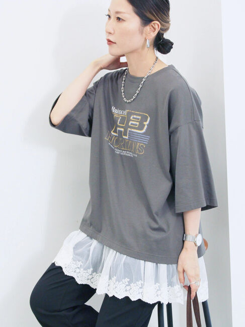 Samansa Mos2 blue「ペプラムロングタンクトップ」|Tシャツ・カットソー|オフホワイト