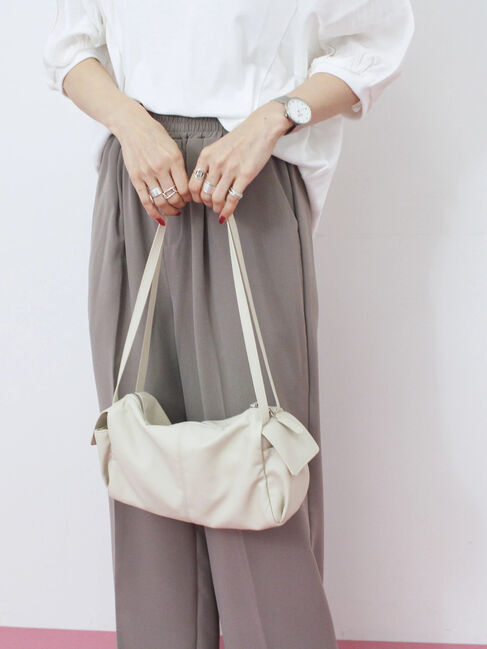 Samansa Mos2 blue「ダブルストラップミニバッグ」|その他|