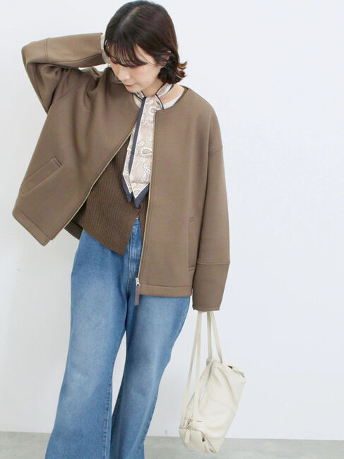 Samansa Mos2 blue「バンダナ付きニットベスト」|ニット・セーター|