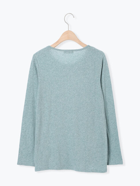 Samansa Mos2「【吸湿発熱】ベア天無地クルーネックインナー」|Tシャツ・カットソー|