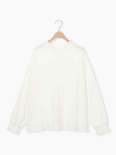 Samansa Mos2「レースシャーリング2WAYブラウス」|シャツ・ブラウス|