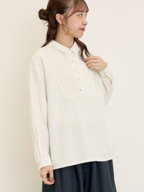 Samansa Mos2「切替ピンタックブラウス」|シャツ・ブラウス|