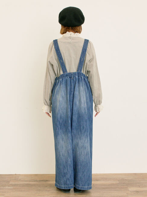 Samansa Mos2「デニム/ツイルサスペンダー付きパンツ」|その他|