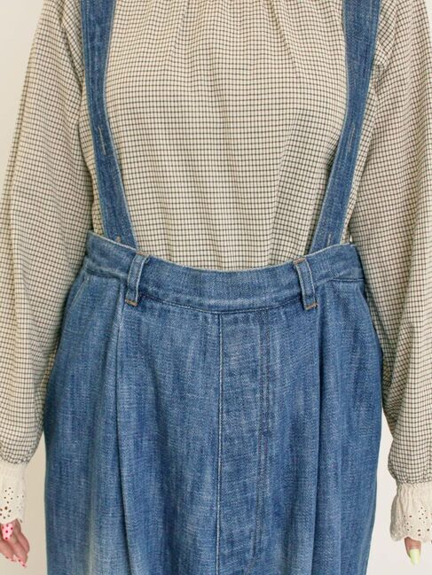 Samansa Mos2「デニム/ツイルサスペンダー付きパンツ」|その他|