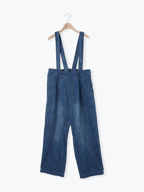 Samansa Mos2「デニム/ツイルサスペンダー付きパンツ」|その他|