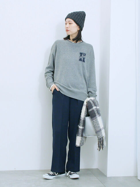 Samansa Mos2 blue「カチオン染めチェックパンツ」|その他|