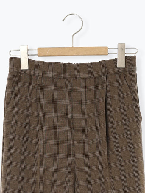 Samansa Mos2 blue「カチオン染めチェックパンツ」|その他|