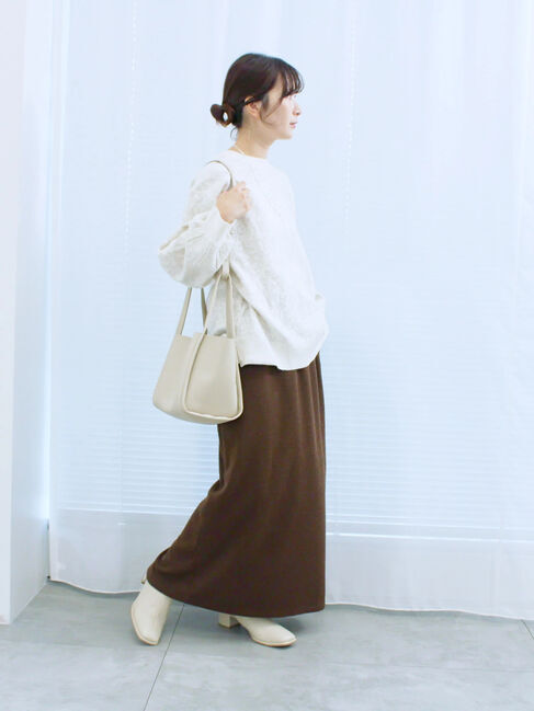 Samansa Mos2 blue「カットリブナロースカート」|スカート|