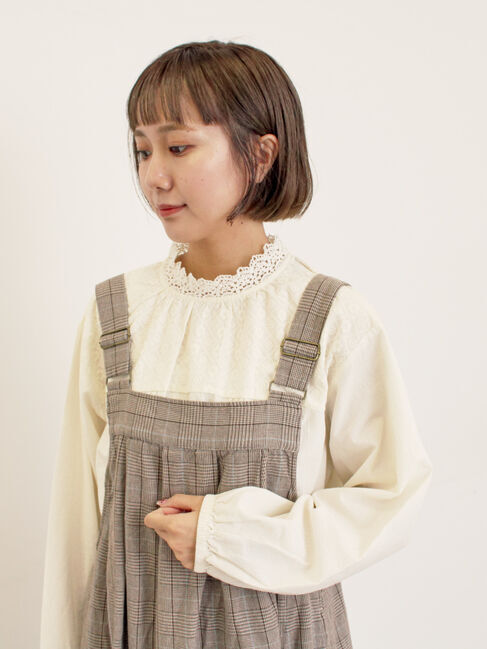 Samansa Mos2「オーバーレース切替ブラウス」|シャツ・ブラウス|キナリ