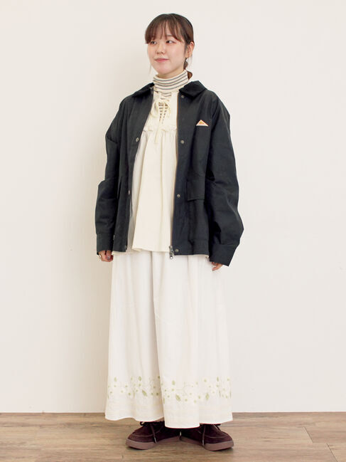 Samansa Mos2「ミニ裏毛切替ギャザープルオーバー」|Tシャツ・カットソー|