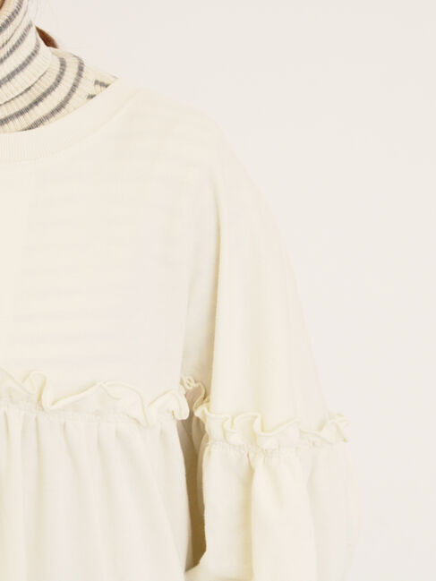 Samansa Mos2「ミニ裏毛切替ギャザープルオーバー」|Tシャツ・カットソー|