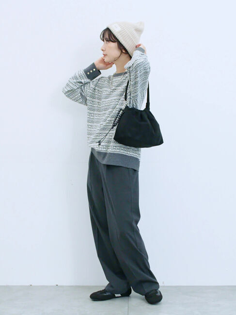 Samansa Mos2 blue「リブニット帽」|その他|