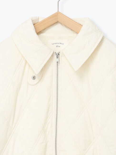 Samansa Mos2 blue「バルーンキルトジャケット」|その他|