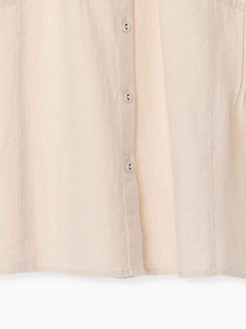 Samansa Mos2「【Cross&times;Linen】ピンタックベスト」|ダウンベスト・ベスト|