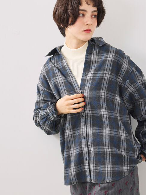 SM2「アソート袖口シャーリングブラウス」|シャツ・ブラウス|グレー