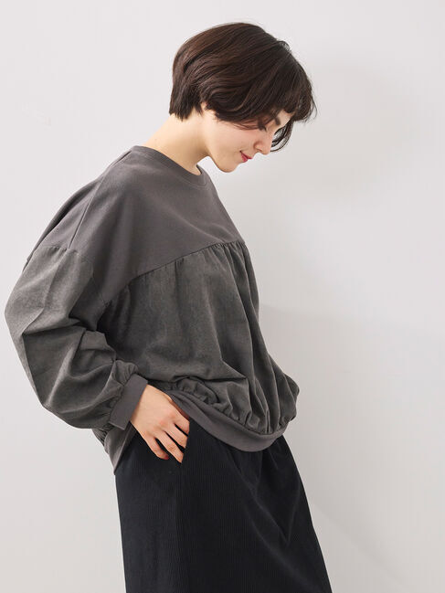 SM2「布帛切替裏毛プルオーバー」|Tシャツ・カットソー|