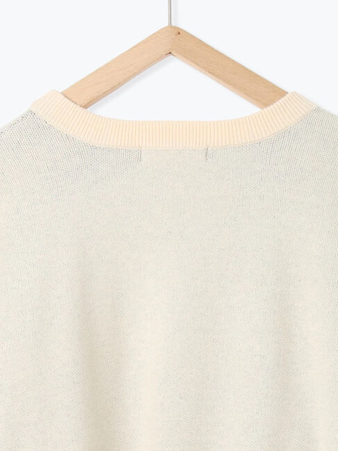 Samansa Mos2 blue「【Hug knit】ロゴプルオーバー」|ニット・セーター|