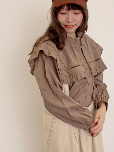 Samansa Mos2「ビッグカラーブラウス」|シャツ・ブラウス|