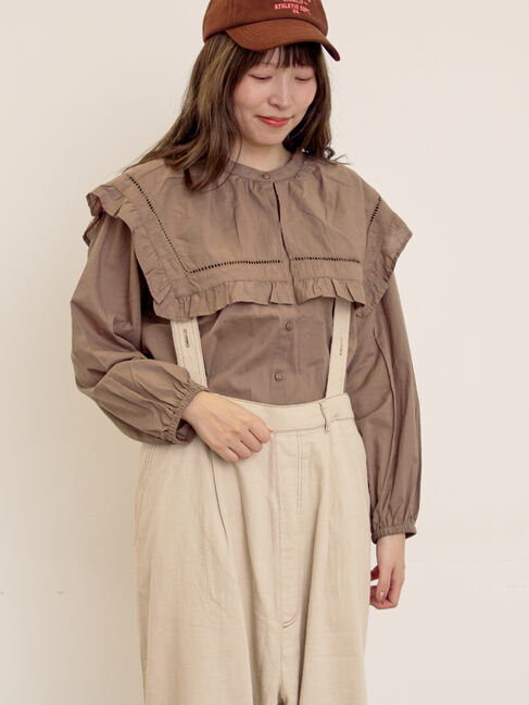 Samansa Mos2「ビッグカラーブラウス」|シャツ・ブラウス|