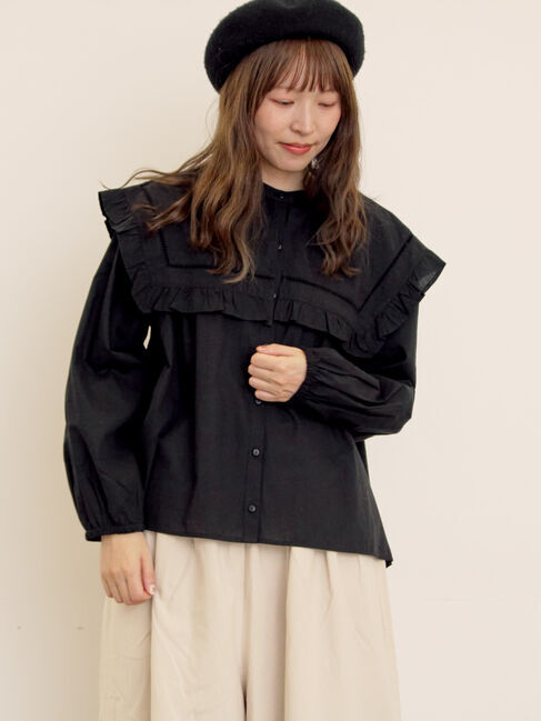 Samansa Mos2「ビッグカラーブラウス」|シャツ・ブラウス|