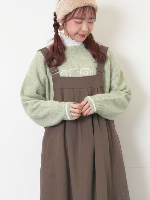 Samansa Mos2「ロゴ刺繍プルオーバーニット」|ニット・セーター|