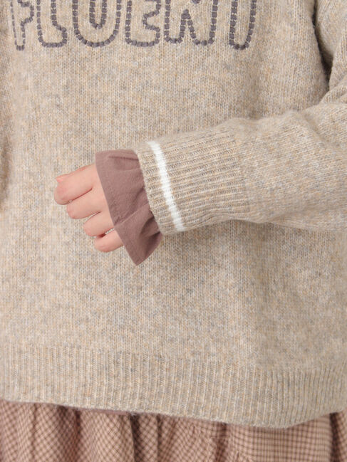 Samansa Mos2「ロゴ刺繍プルオーバーニット」|ニット・セーター|