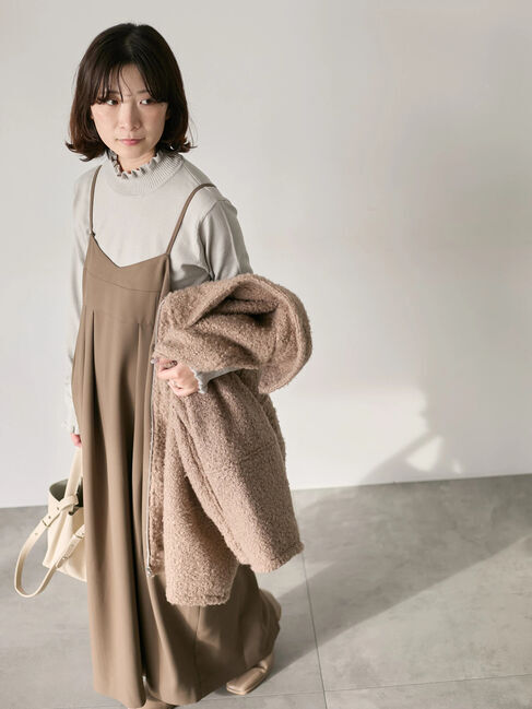 Samansa Mos2 blue「フリル衿ニットプルオーバー」|ニット・セーター|